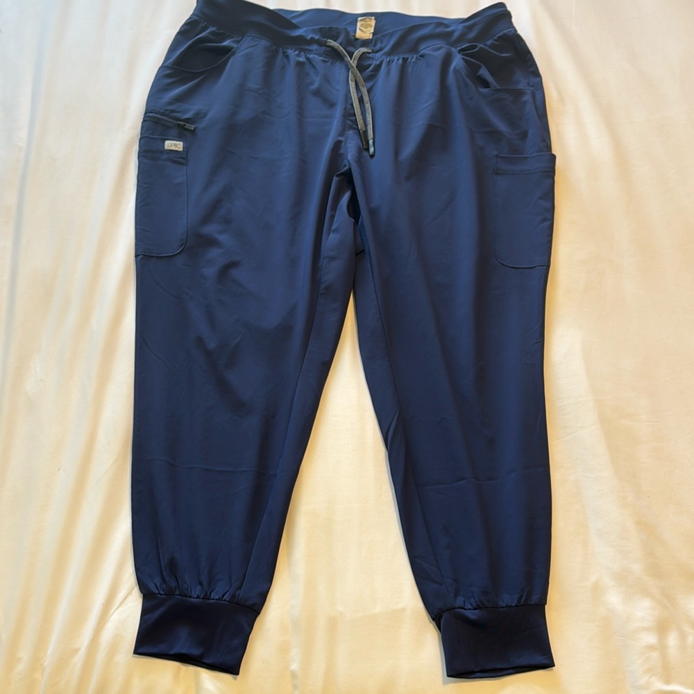Navy blue jogger scrub pants